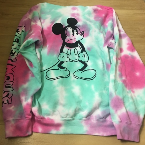 Angry Mickey Pastel Tie Dye Hoodie 